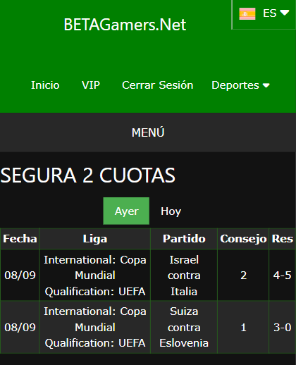 boleto de apuesta vip ganada